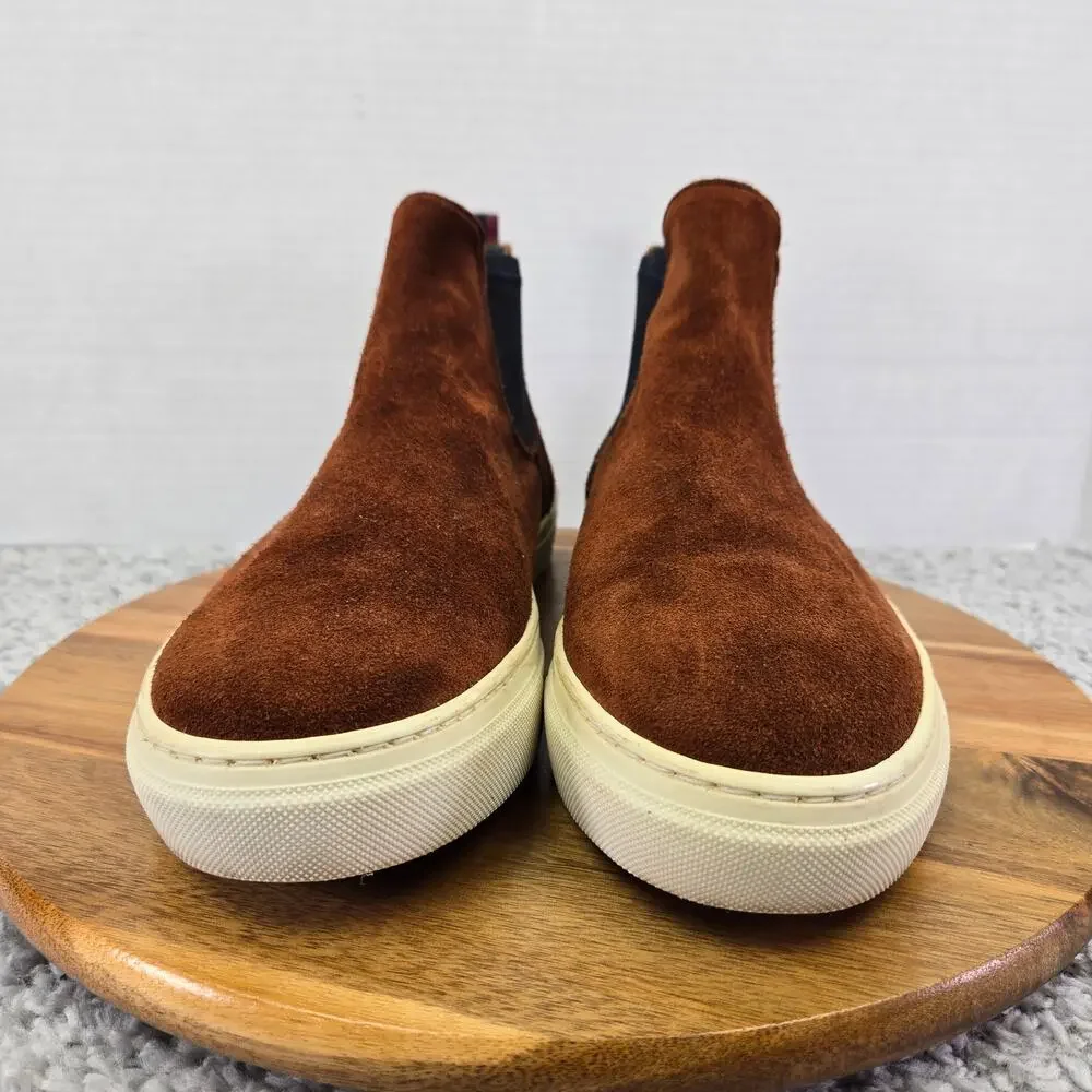 Ted Baker Mens 10 London Lykeen Brown Suede Casual Lifestyle Daily Chelsea Boot